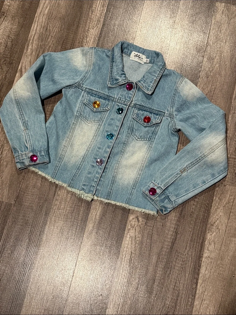 Lola- The Boys Evil Eye denim jacket.